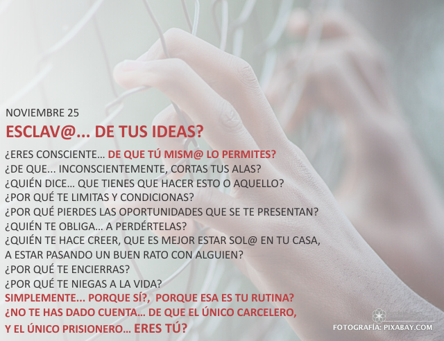¿Esclav@... de tus ideas?